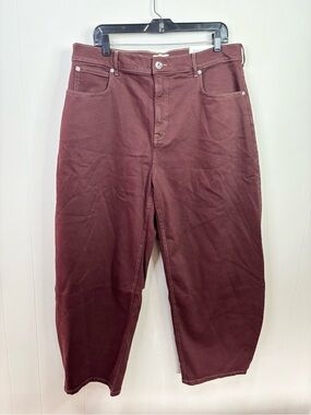 Everlane the way high curve jeans barrel leg size 33r new bitter chocolate new